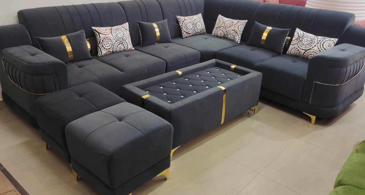 Luxury Dark Sofa Set view 2