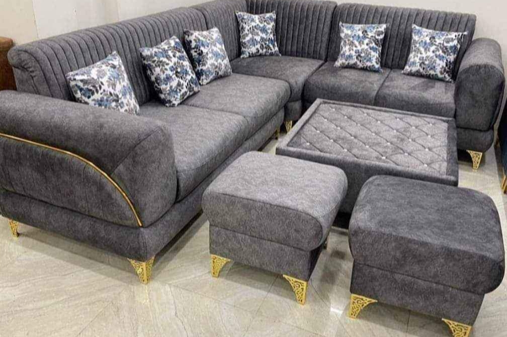 Premium Grey Sofa Set view 2