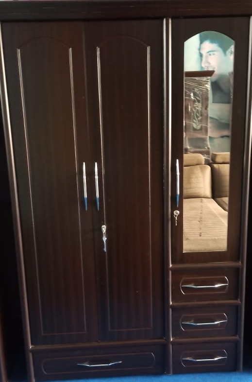 Elegant Dark Wood Wardrobe view 2