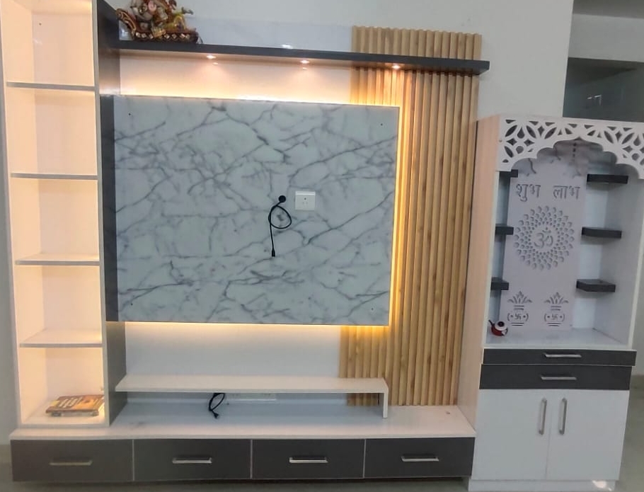 Luxurious Marble TV Unit view 2