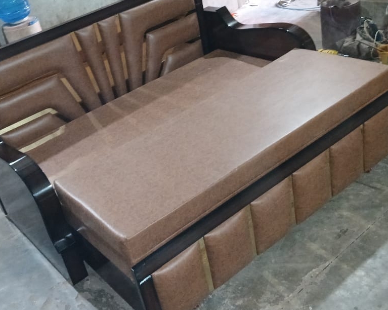 Elegant Upholstered Sofa Bed view 2