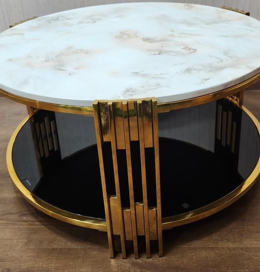 Marble Gold Coffee Table view 2