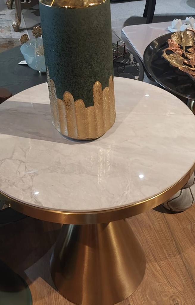 Elegant Marble and Gold Table view 2