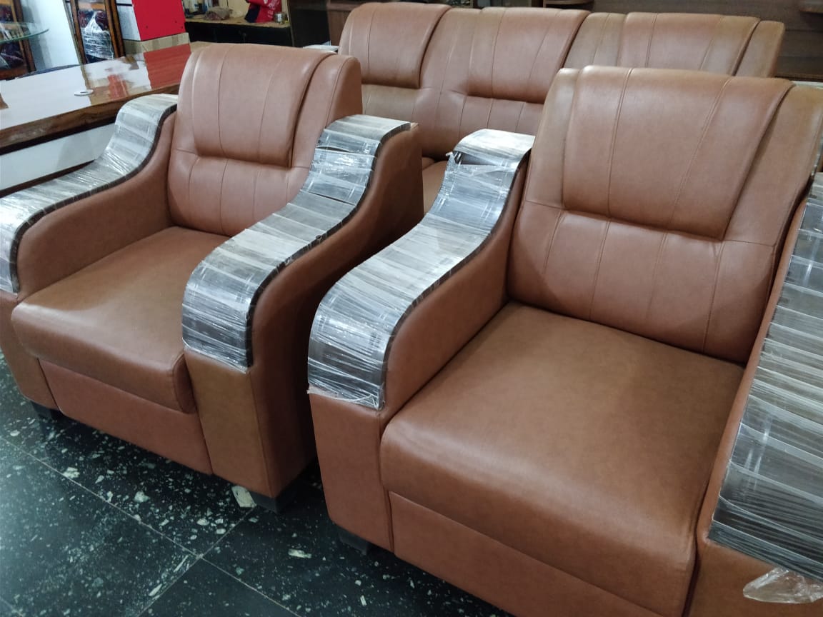Premium Brown Leather Armchair view 2