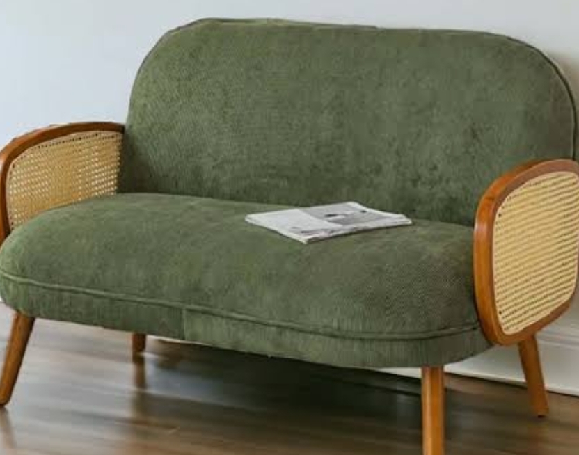 Elegant Green Sofa view 2