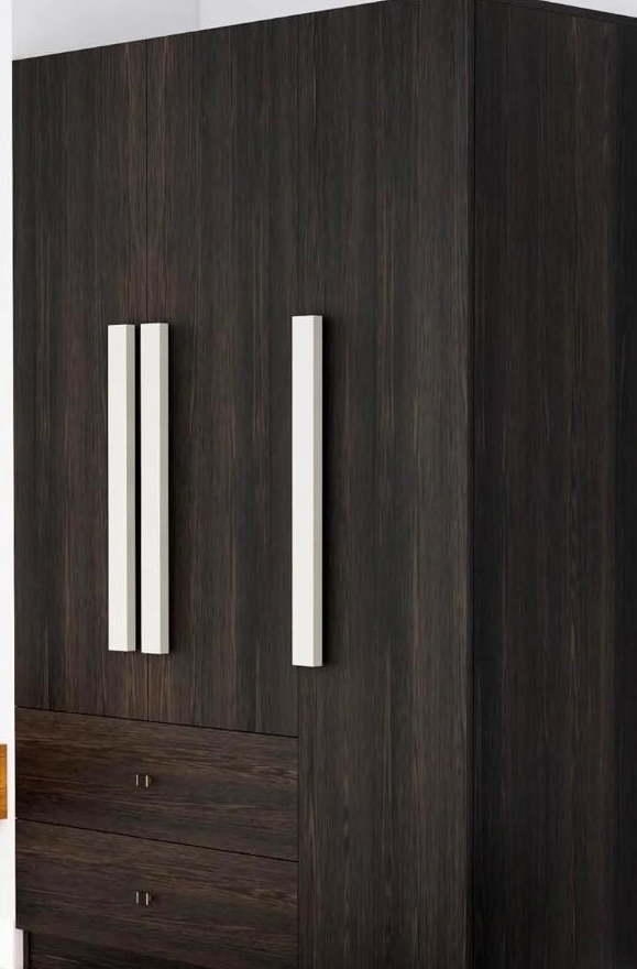 Sleek Dark Wood Wardrobe view 2