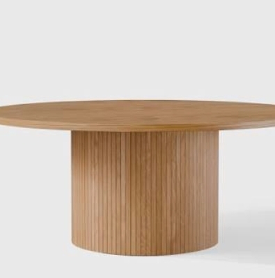 Round Wooden Dining Table view 2