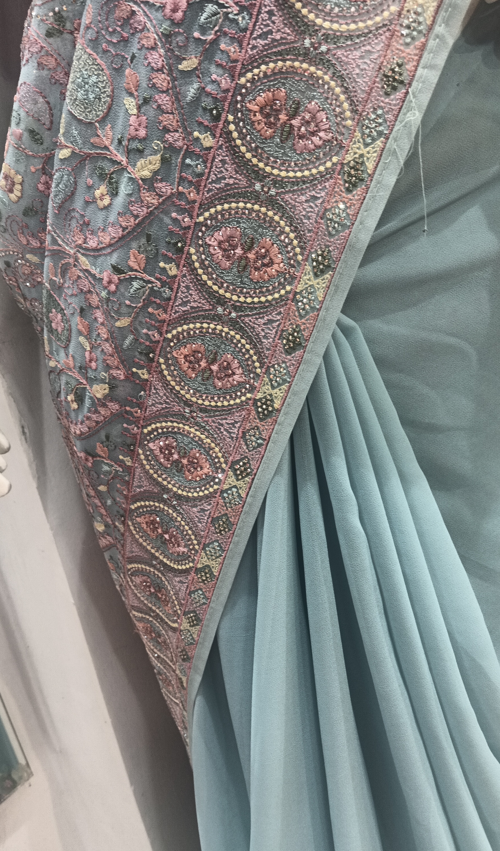 Embroidered Georgette Saree by Siddhi Vinayak Textiles view 2
