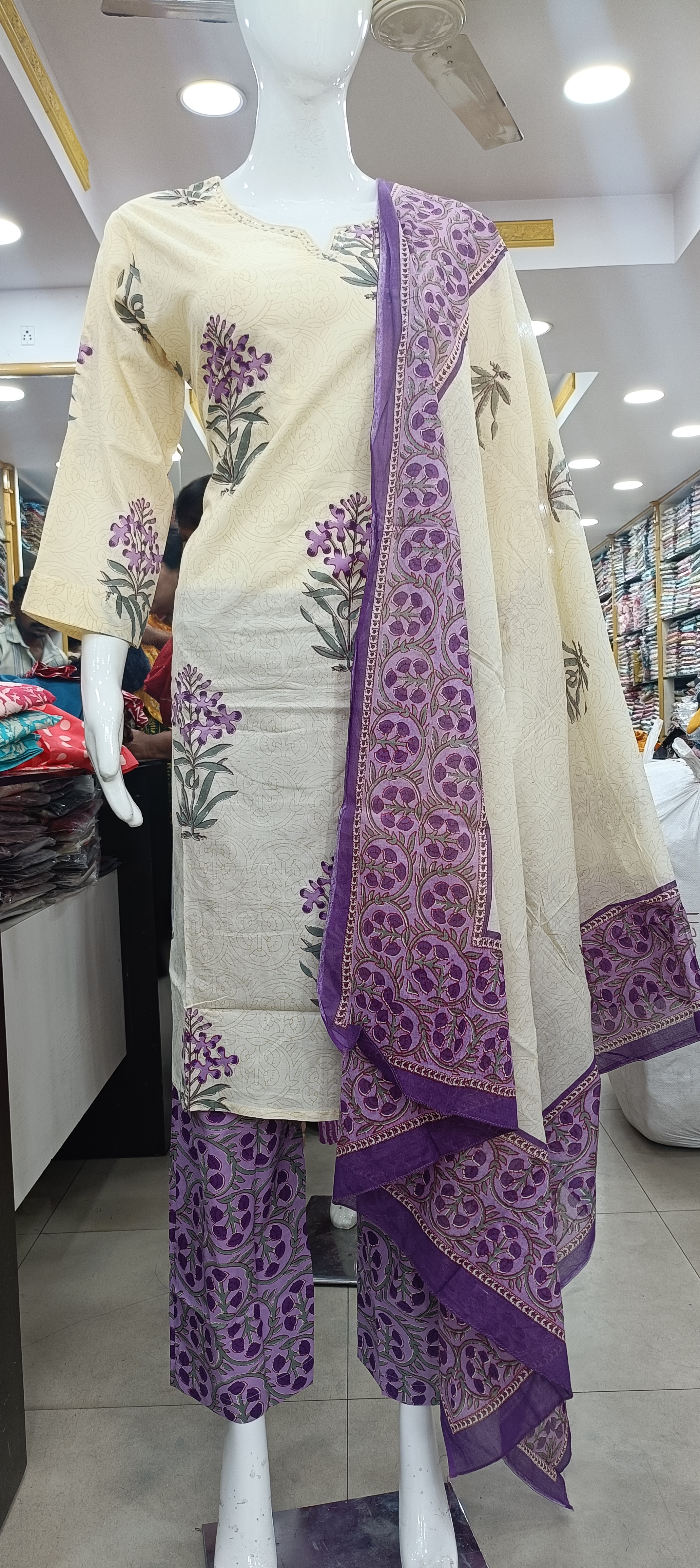 Ethnic Attire Set Purple view 2