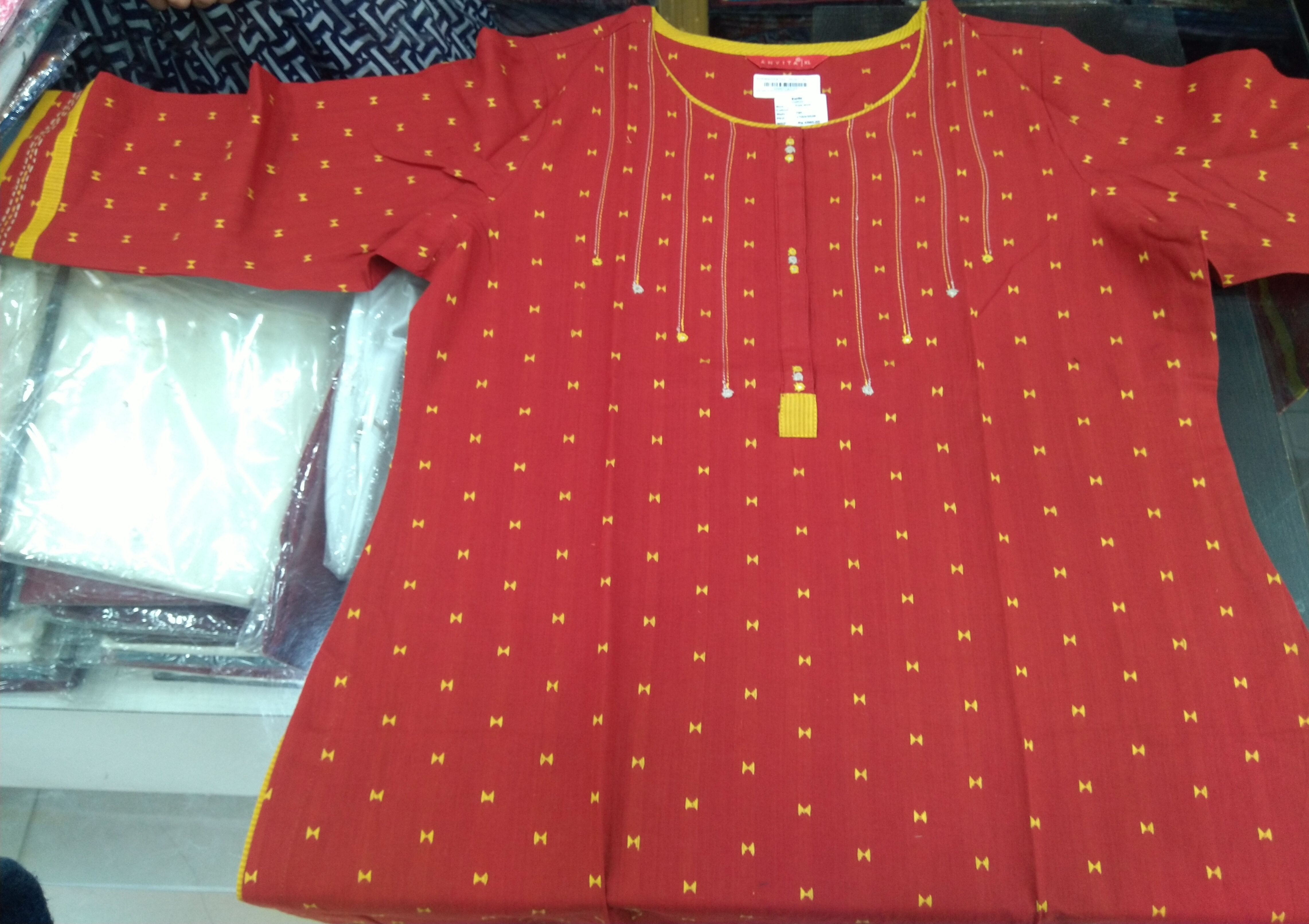 Elegant Red Tunic view 2