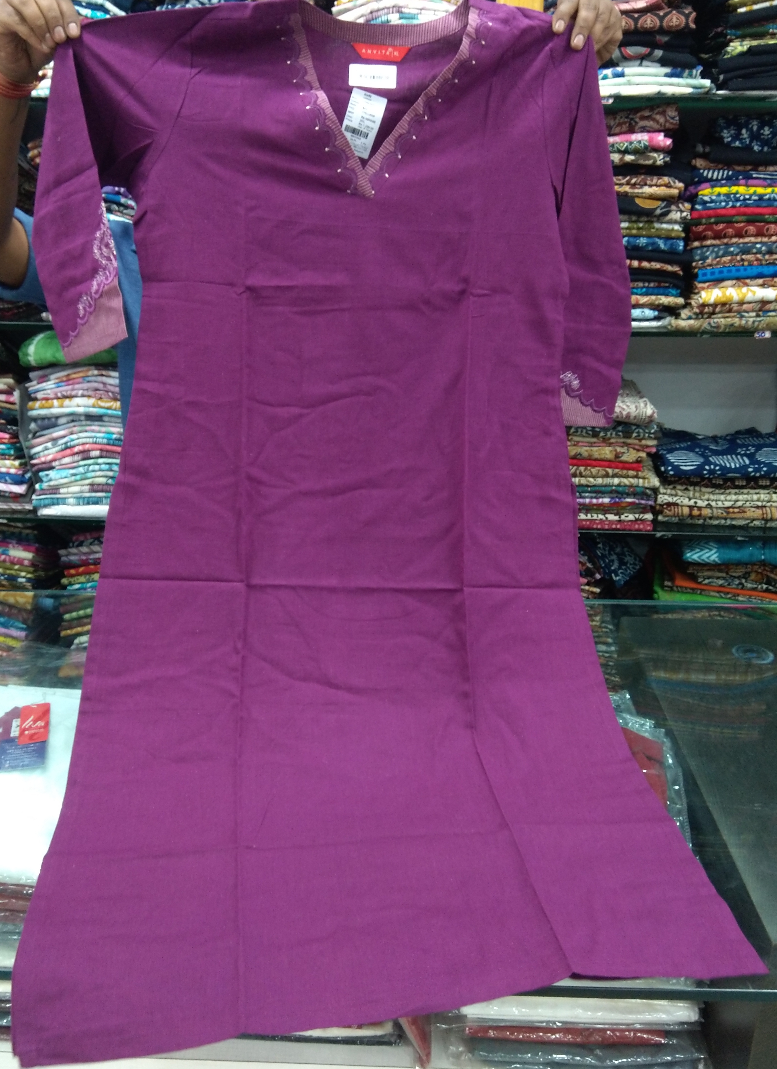 Anuja Purple Kurta view 2