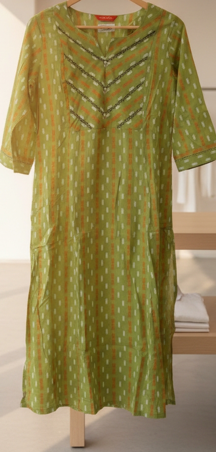 Vishudh Green Kurti view 2
