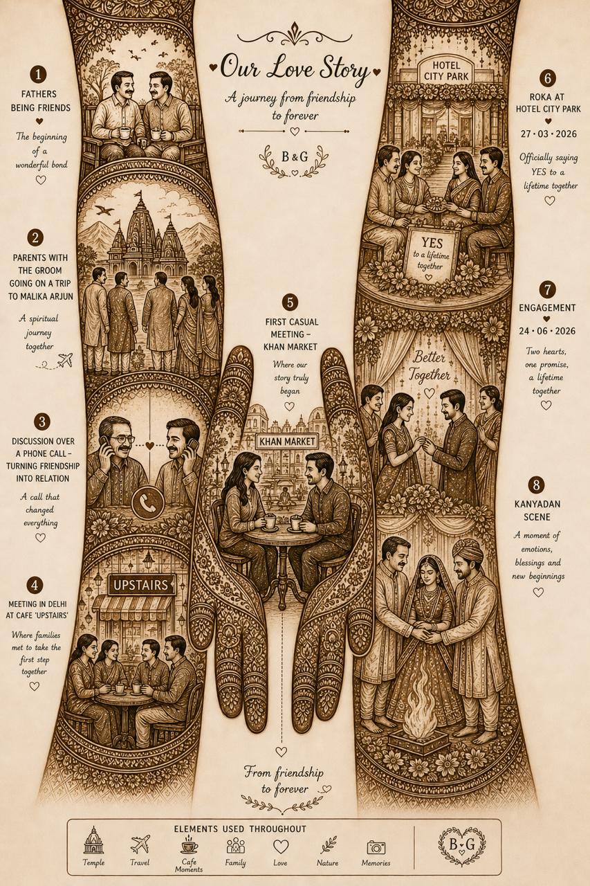 Custom Love Story Mehandi view 2