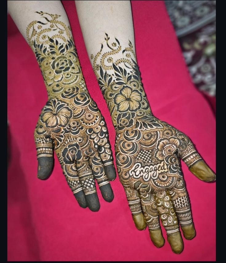 Engagement Mehandi Design view 2