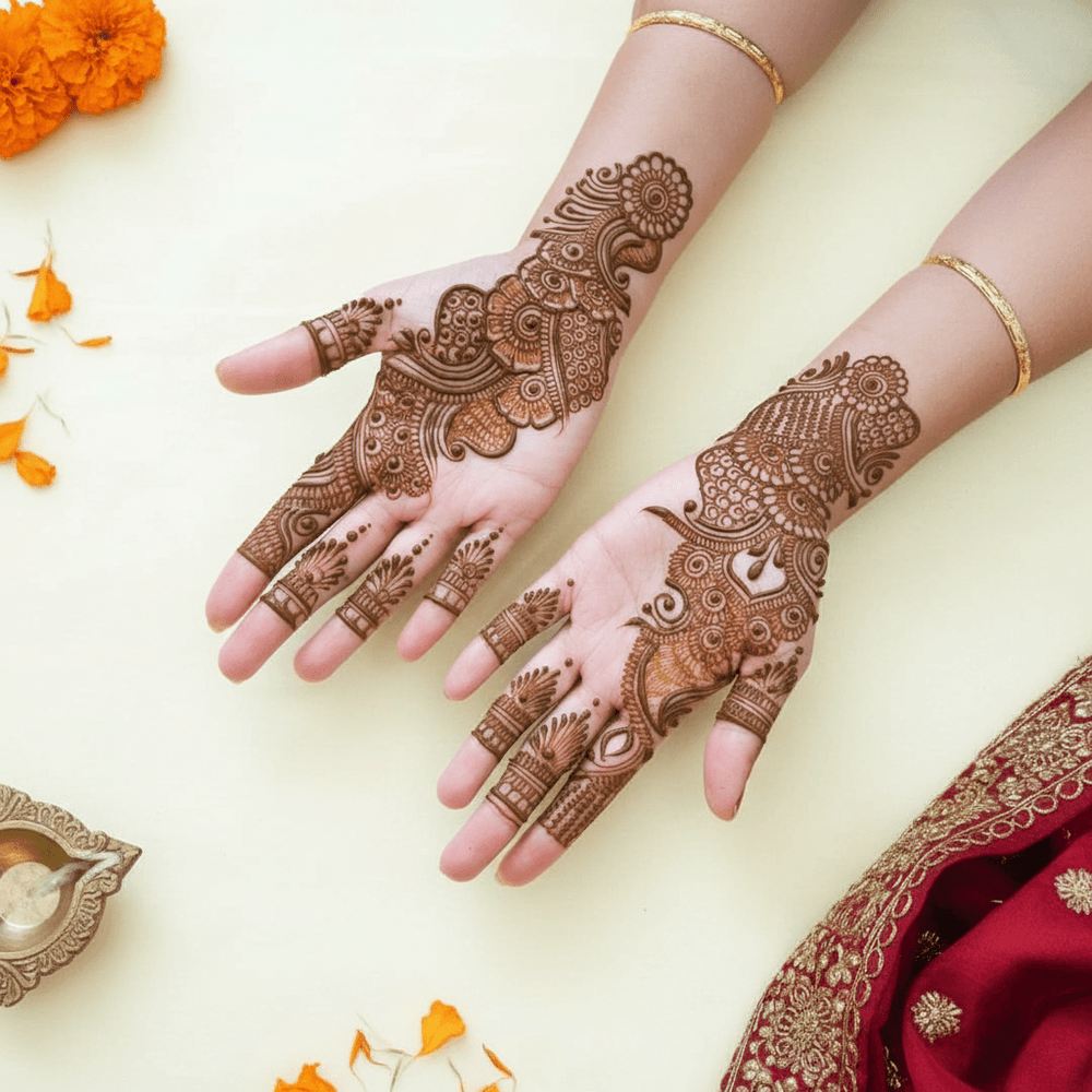 Elegant Bridal Mehandi. view 2