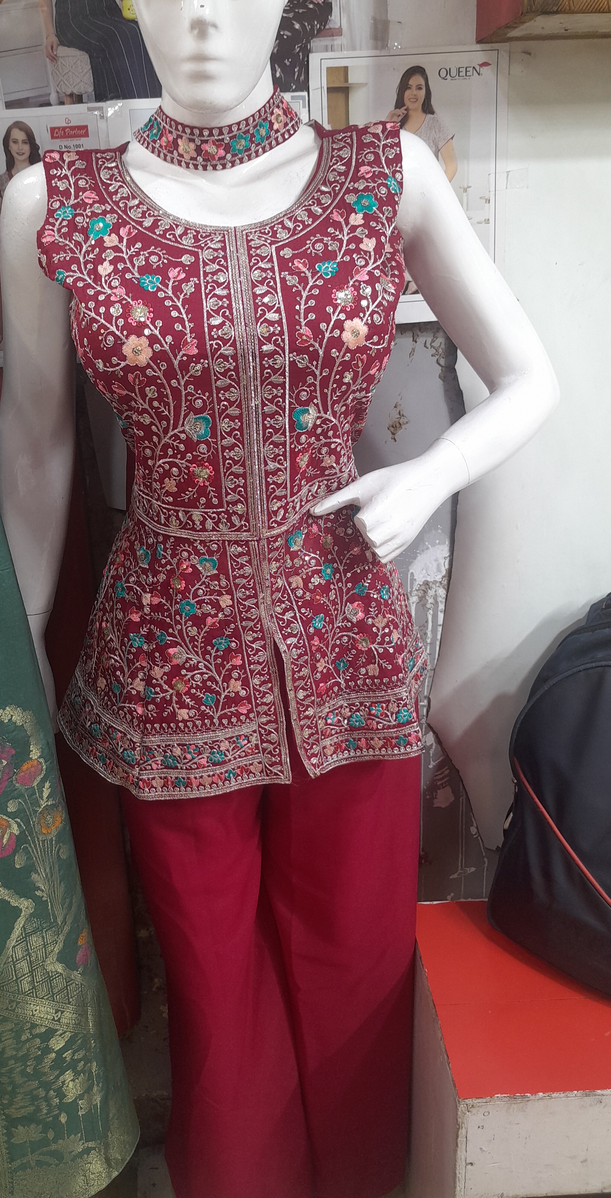 Embroidered Top view 3