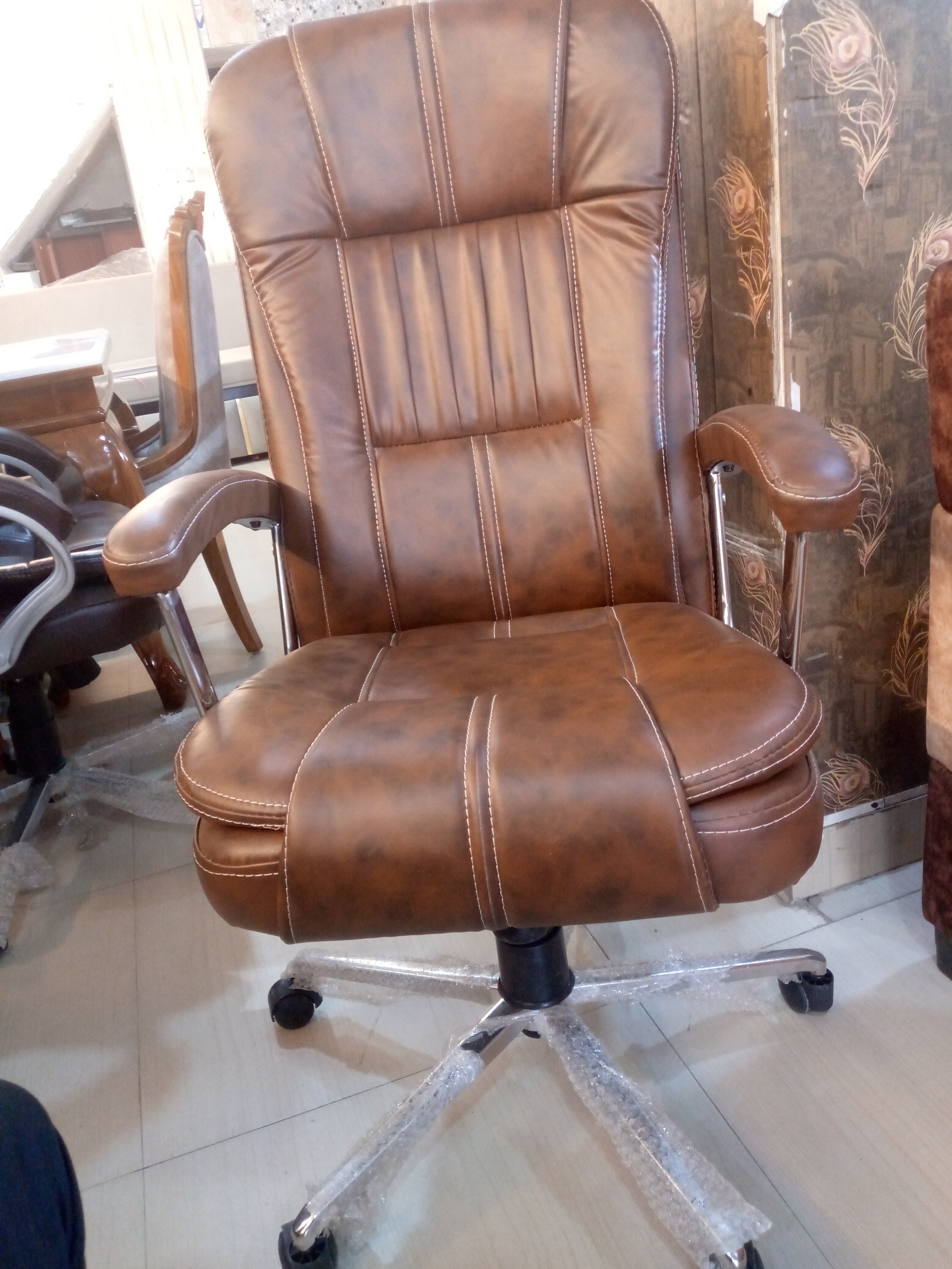 Brown Executive Chair view 2