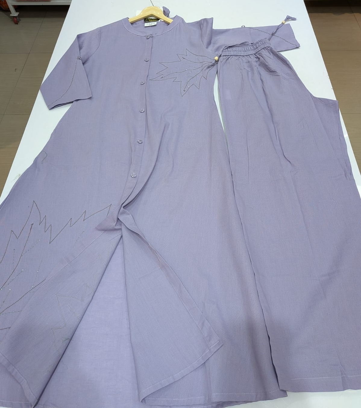 Pure Soft Cotton Embroidered Cord Suit - Purple HC002390 view 6
