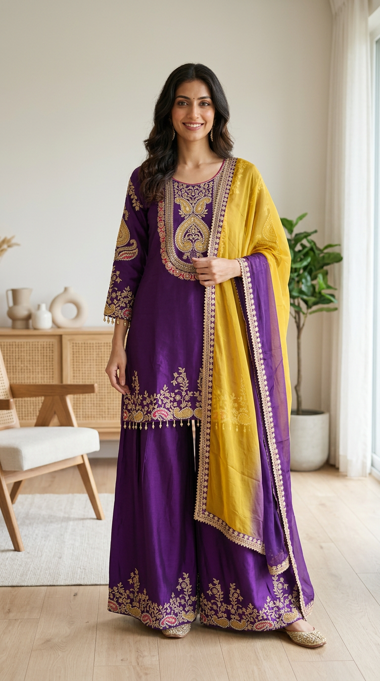 Elegant Embroidered Partywear Stitched Suit - 3312 / HC002129 view 8