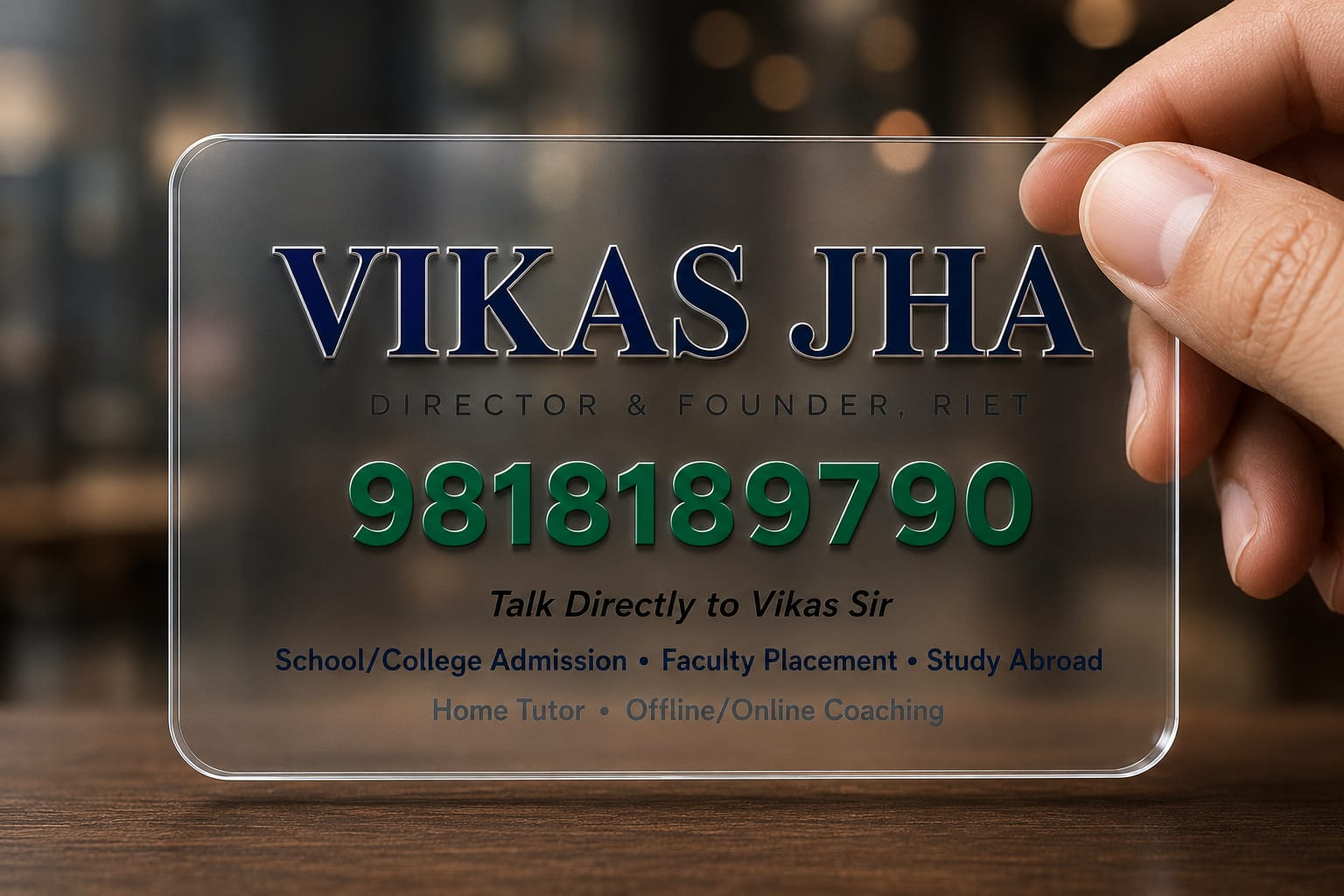 Vikas Jha Business Card view 2