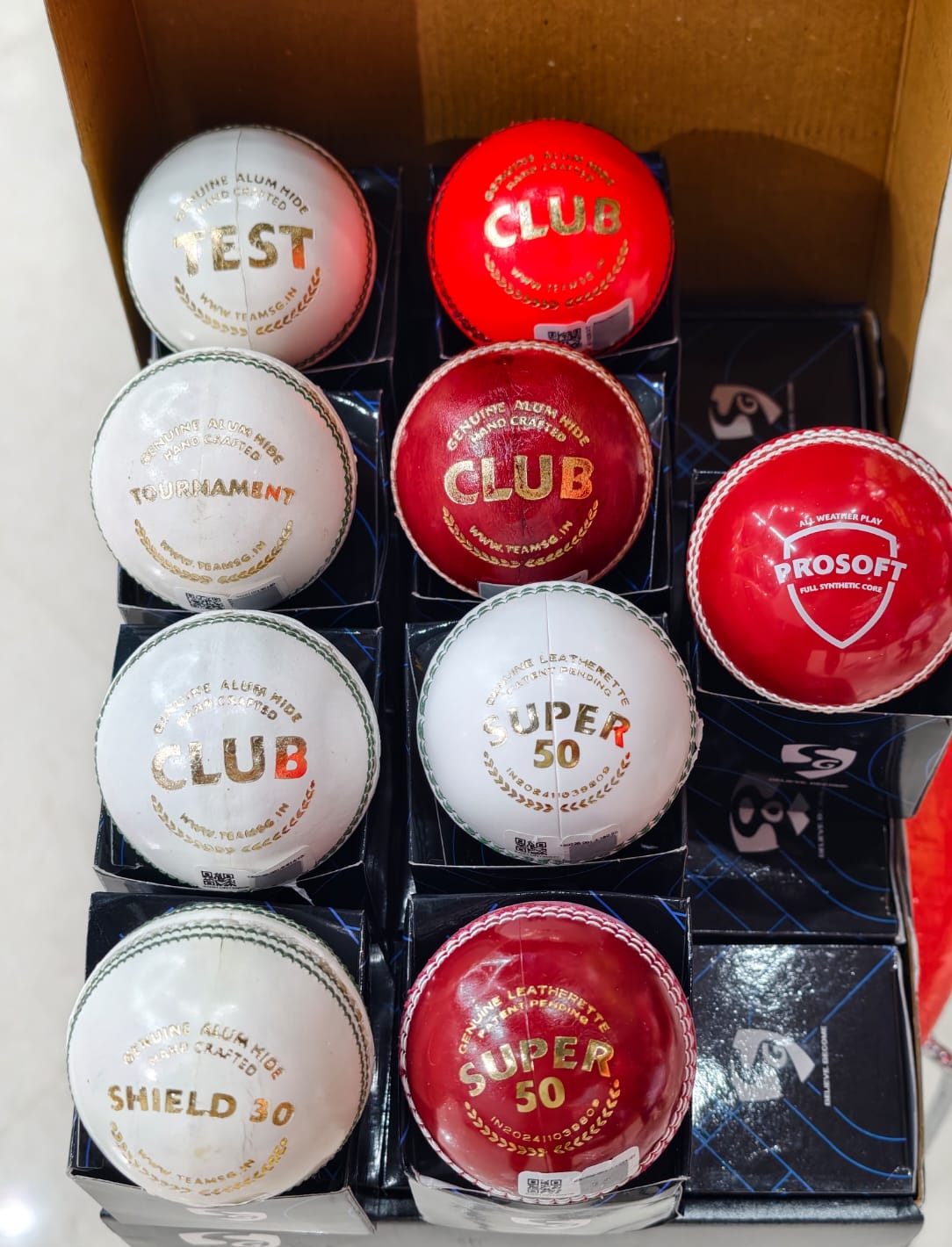 SG Cricket Balls view 2