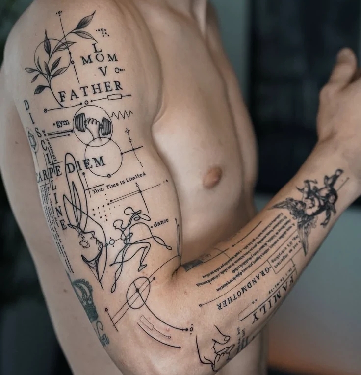 Line Work Tattoos