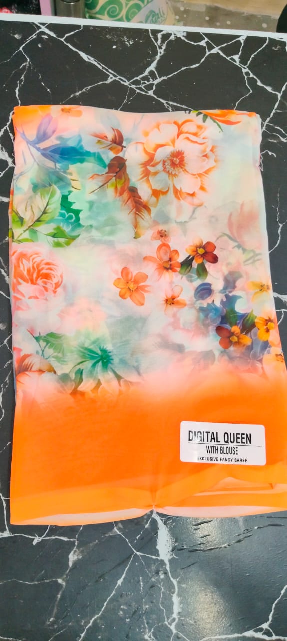 Digital Queen Fancy Saree view 2
