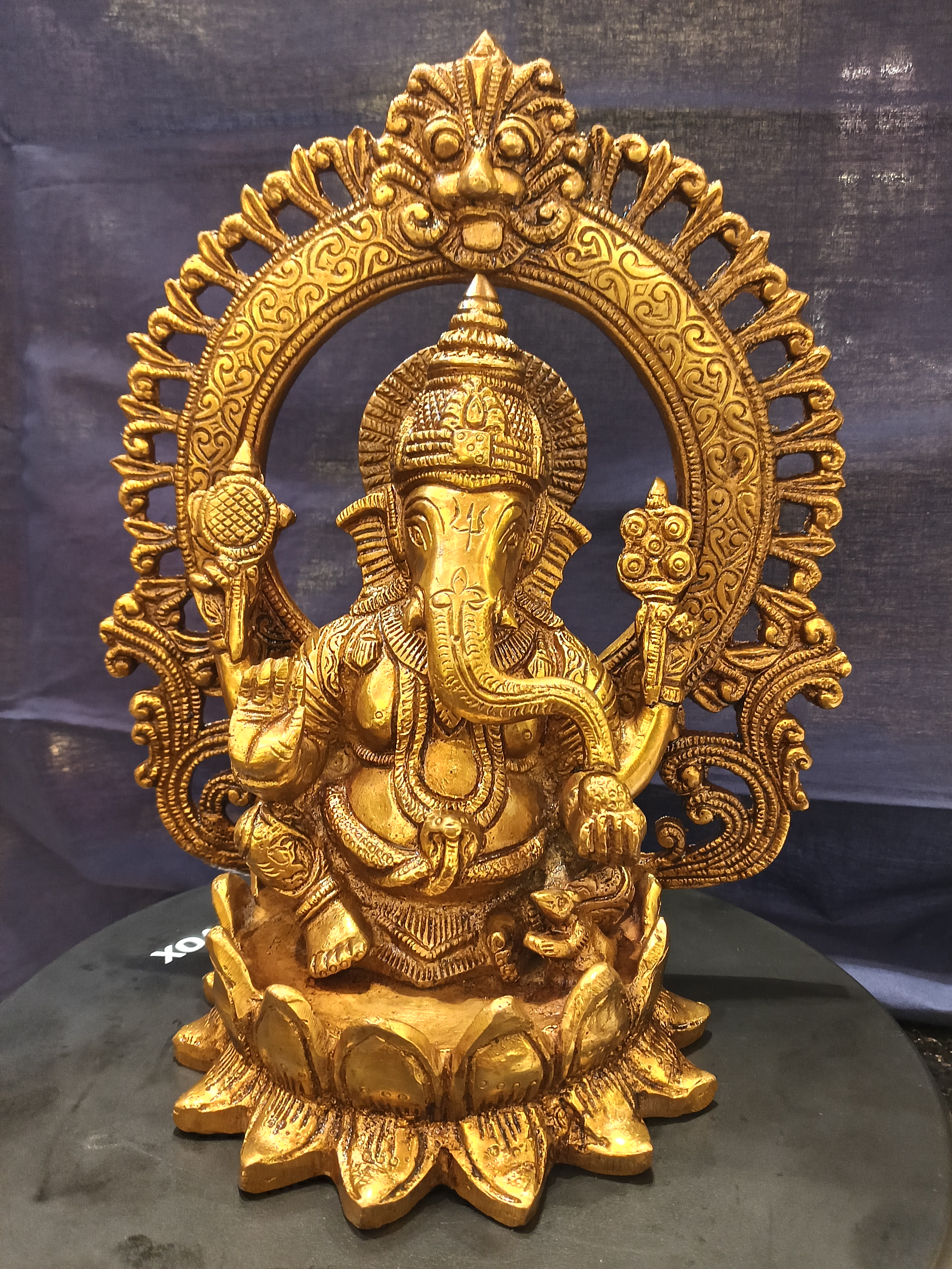 Ganesh Brass Idol view 2