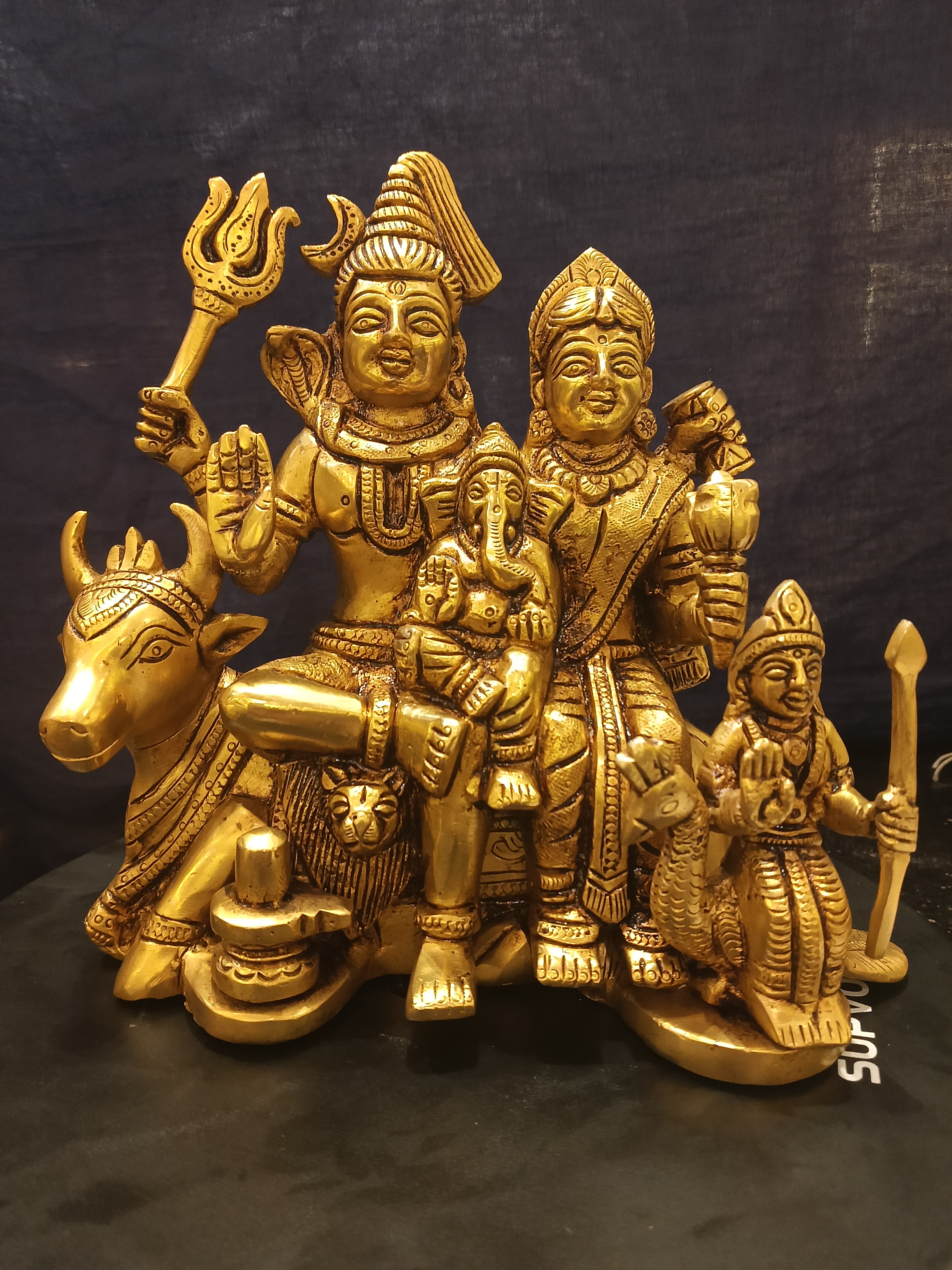 Brass Shiv Parivar Idol view 2
