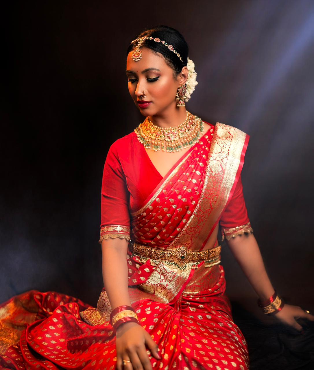 Traditional Bridal Saree view 2