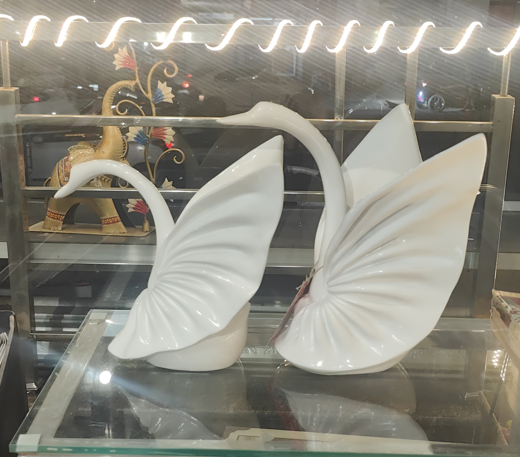 Ceramic Swan Figurines view 2