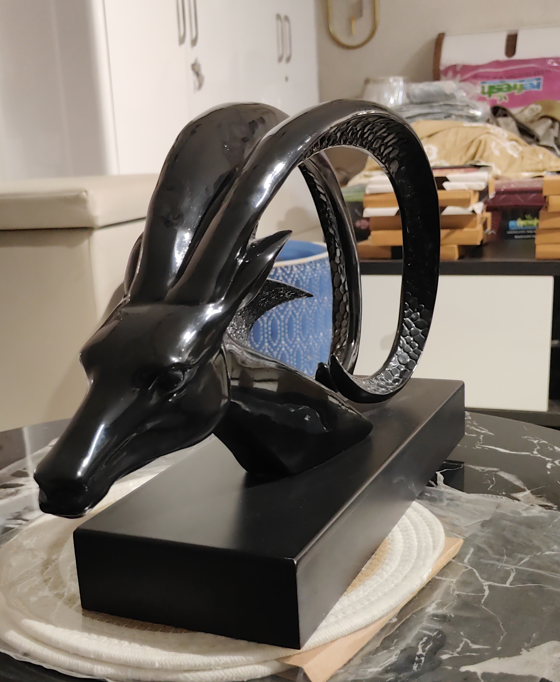 Black Antelope Sculpture view 2