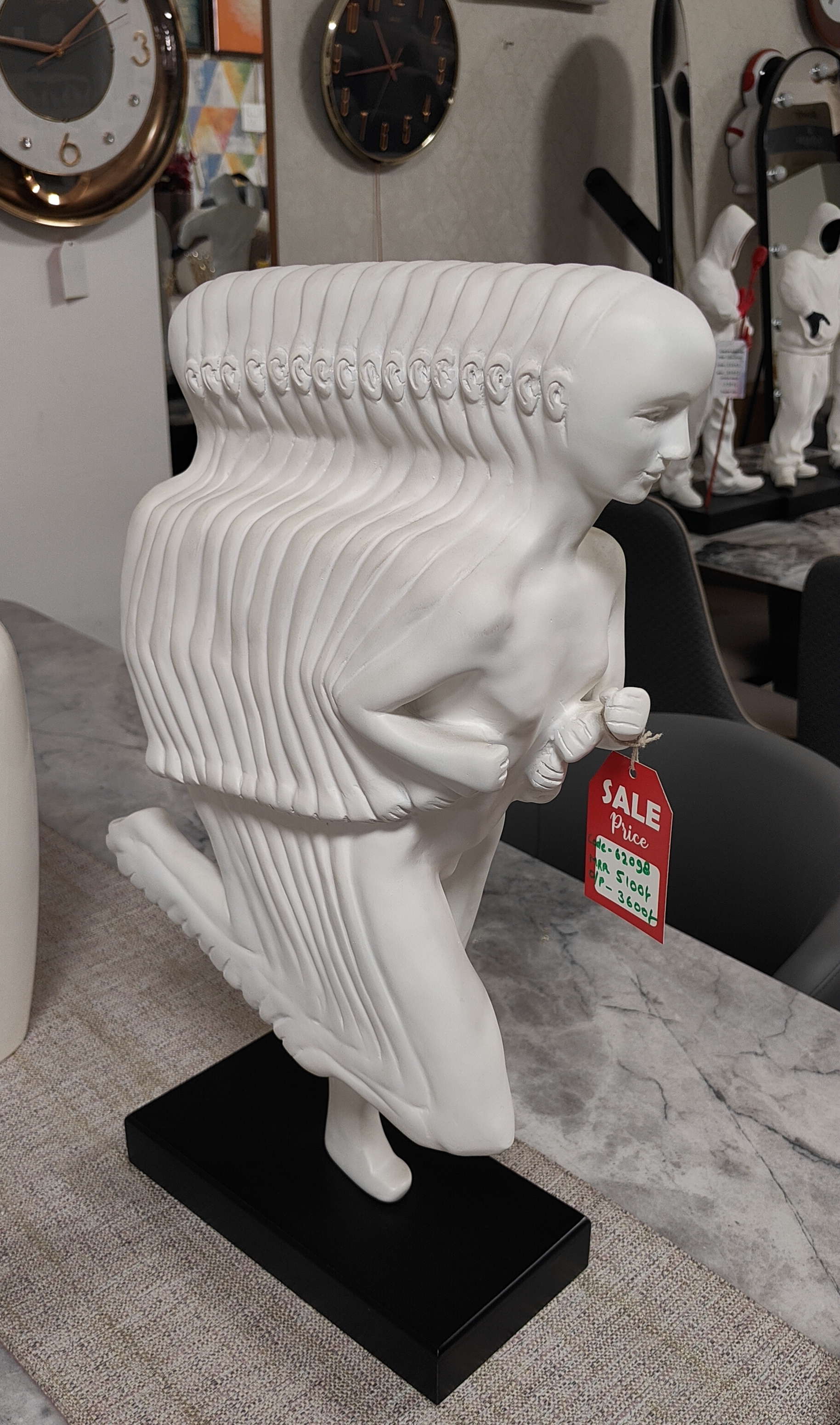 Flowing White Sculpture view 2