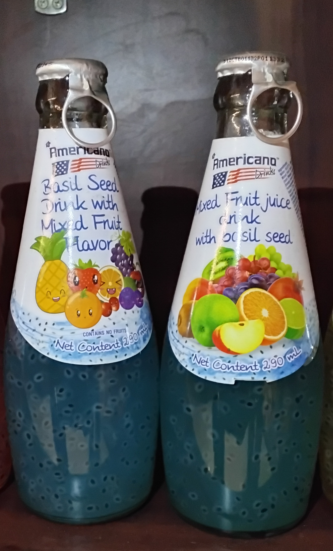 Americano Basil Seed Drink with Mixed Fruit Flavor 290 ML view 2