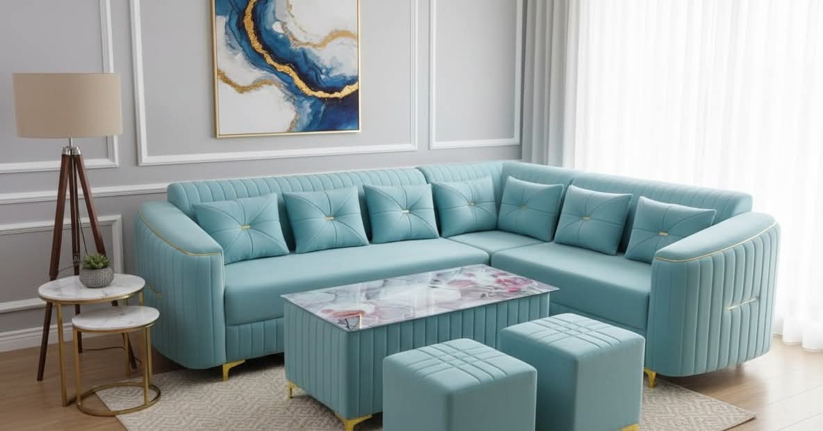 Tufted Sofa L view 2