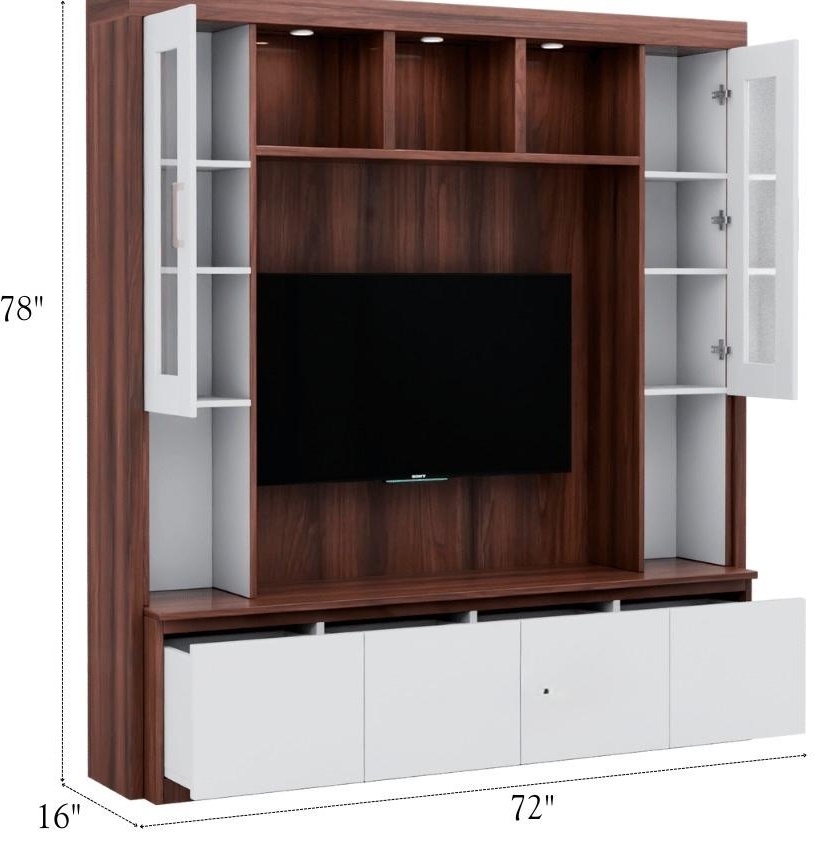 Wood and White Entertainment Unit view 2