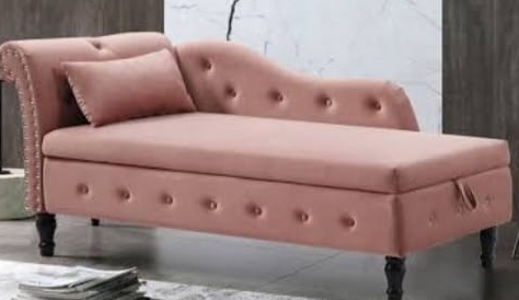 Velvet Chaise Lounge view 2