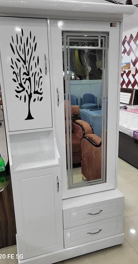 Premium Wooden Dresser with Mirror view 2