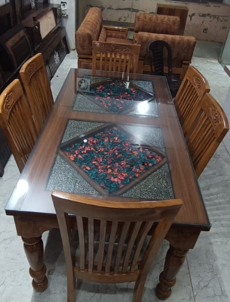 Elegant Wooden Dining Set view 2