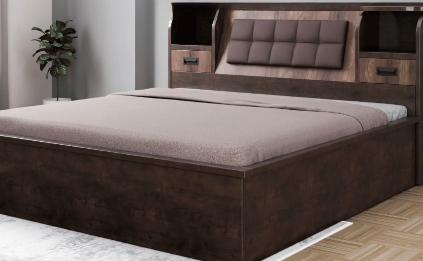 Luxurious Wooden Bed view 2