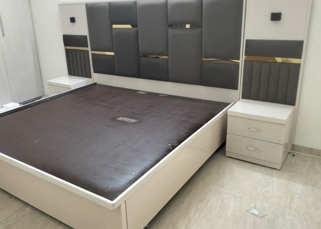 Modern Upholstered Bed with Storage view 2