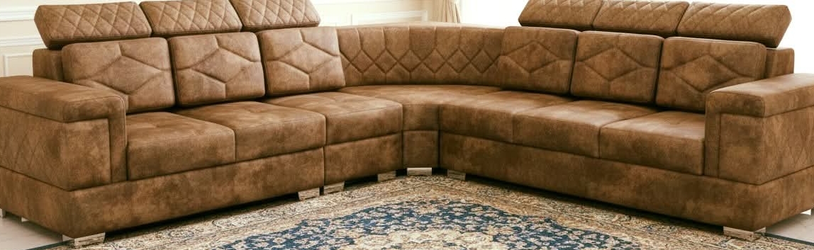 Premium Brown Sectional Sofa view 2