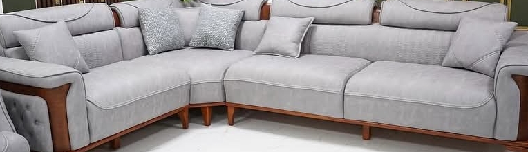 Elegant Gray Sectional Sofa view 2