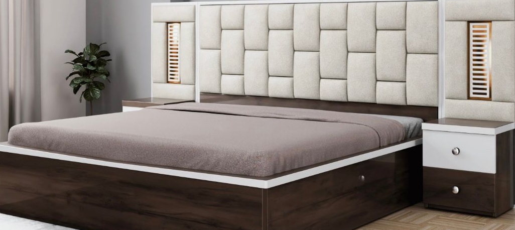 Queen Size Upholstered Bed view 2