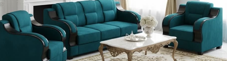 Teal Sofa Set view 2