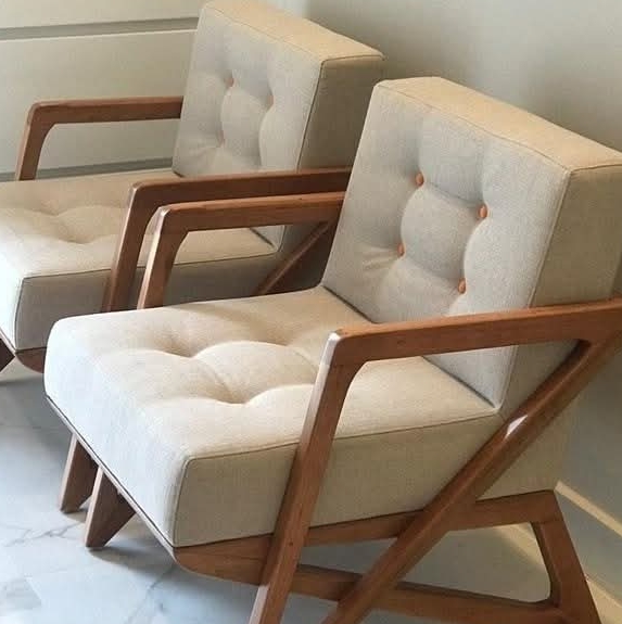 Modern Wooden Armchair view 2