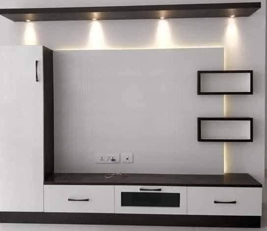 Modern Wall-Mounted Entertainment Unit view 2