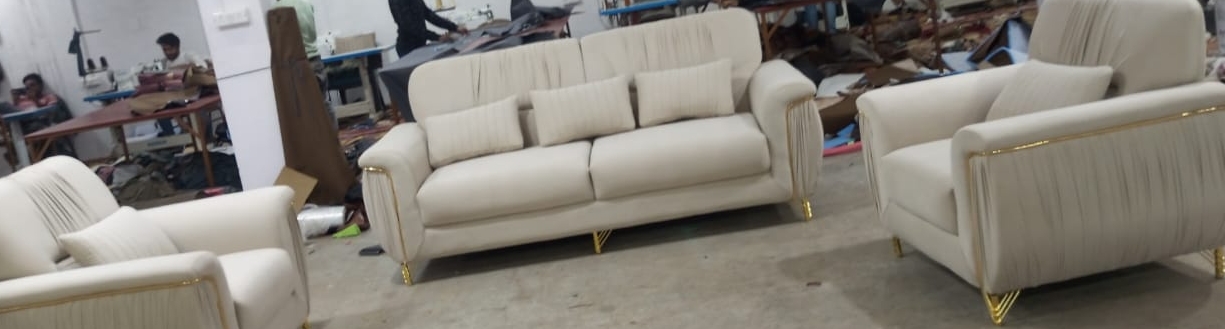 Luxurious Cream Sofa Set view 2