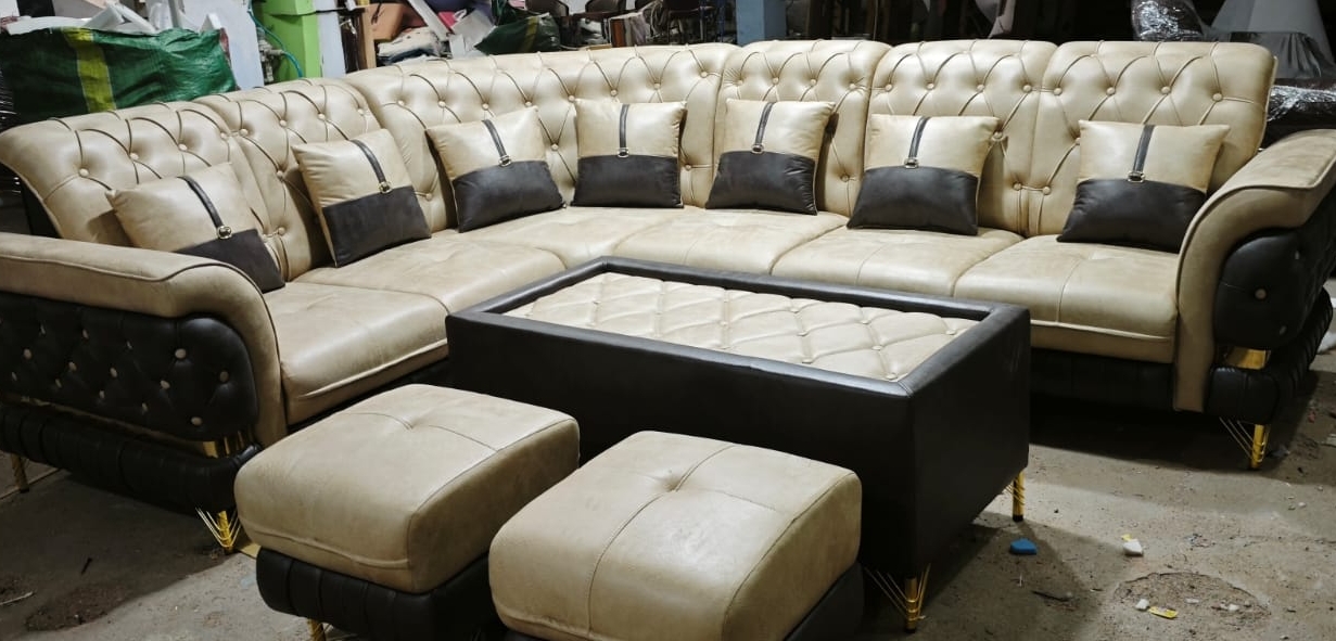 Luxe L-Shaped Sofa Set view 2
