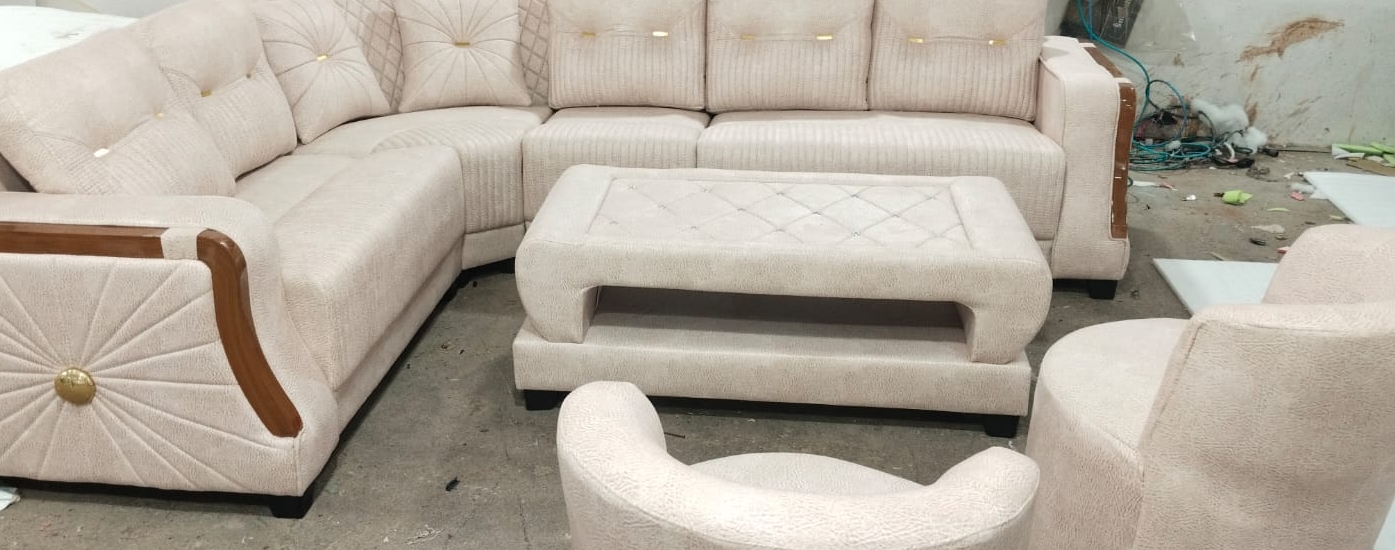 Luxury Cream Sofa Set view 2